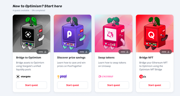 Earn NFTs while learning about popular apps on OP Mainnet